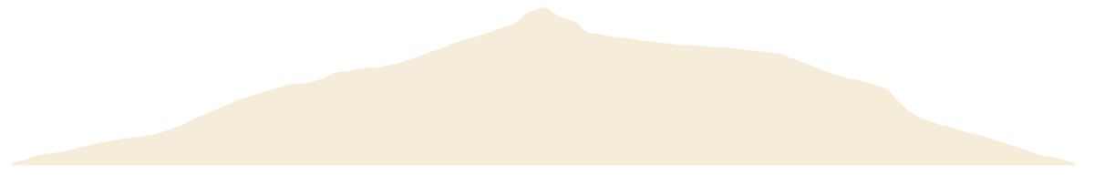 Mountain landscape silhouette graphic in cream