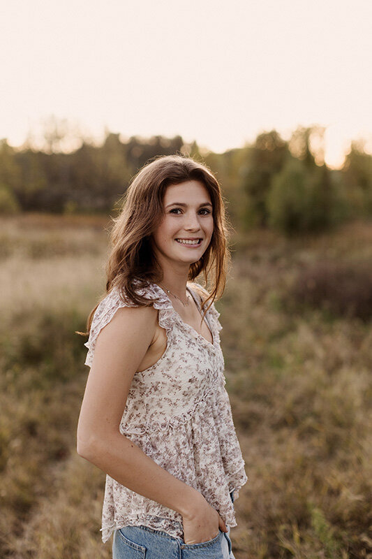 Senior in a field in Northeast Ohio
