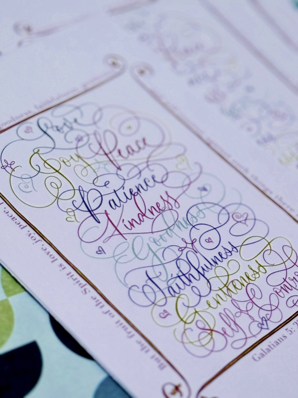 calligraphy fruit of the spirit