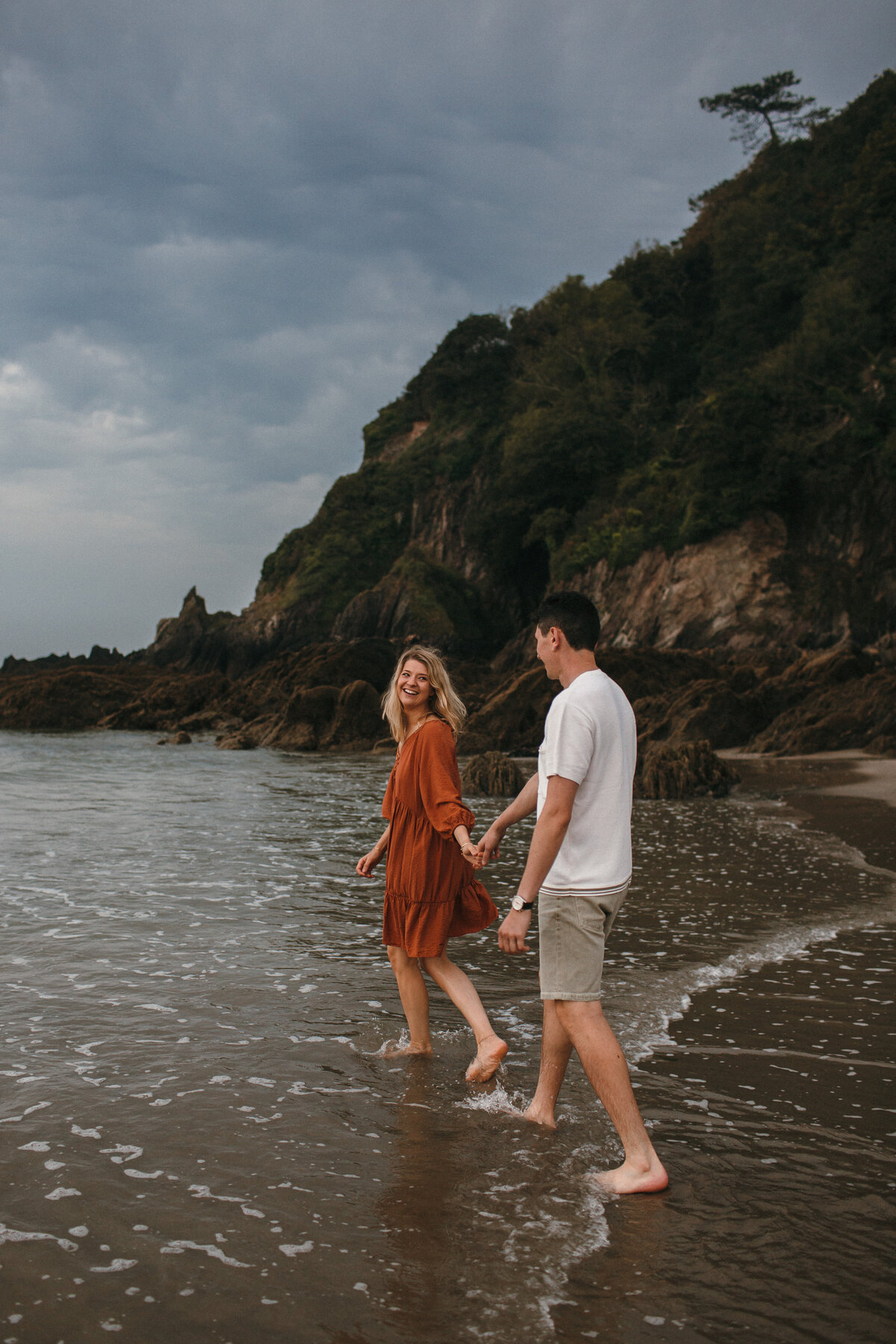 Engagement shoot at Mothecombe Beach in Devon