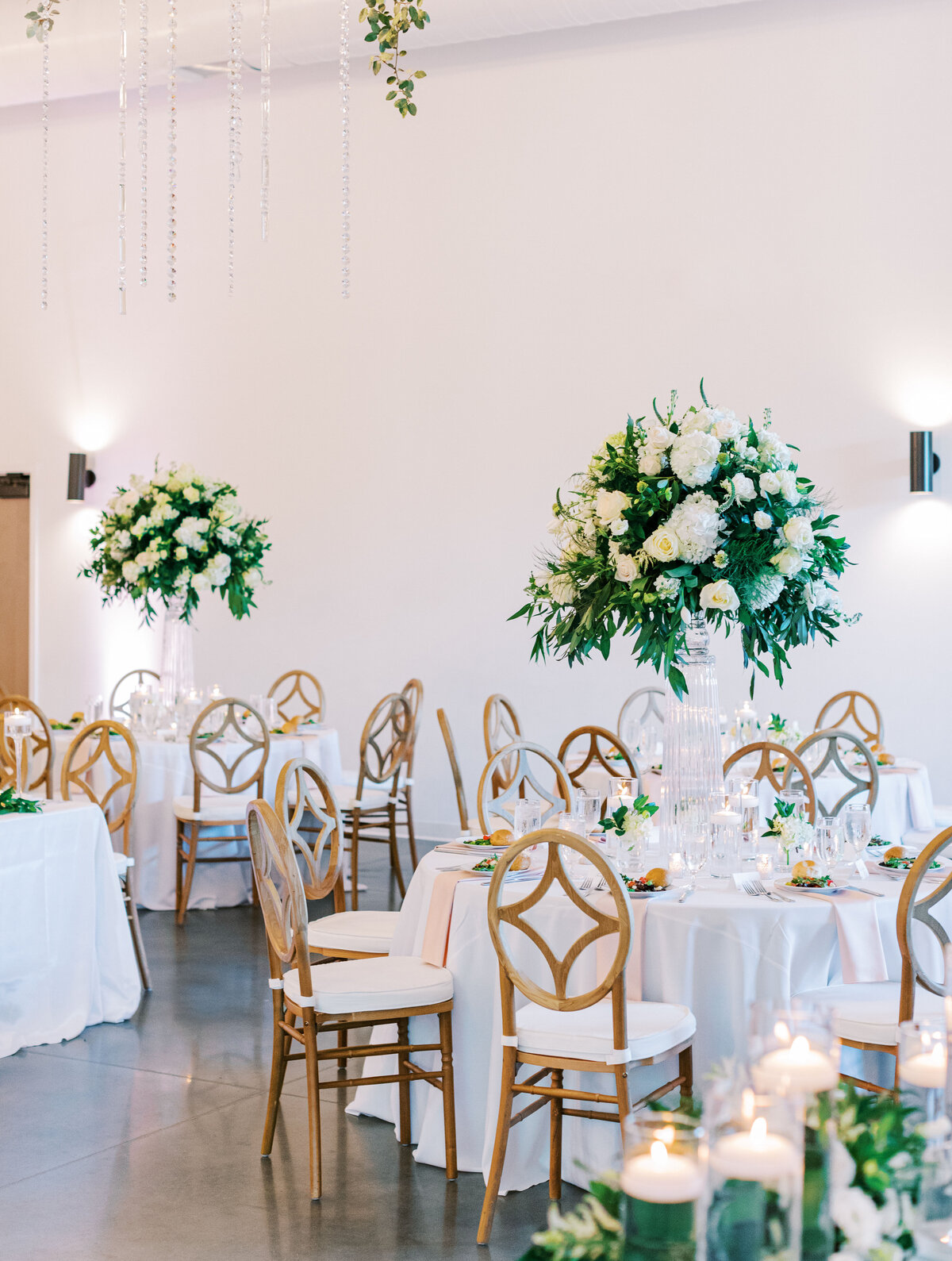 white and green classic wedding