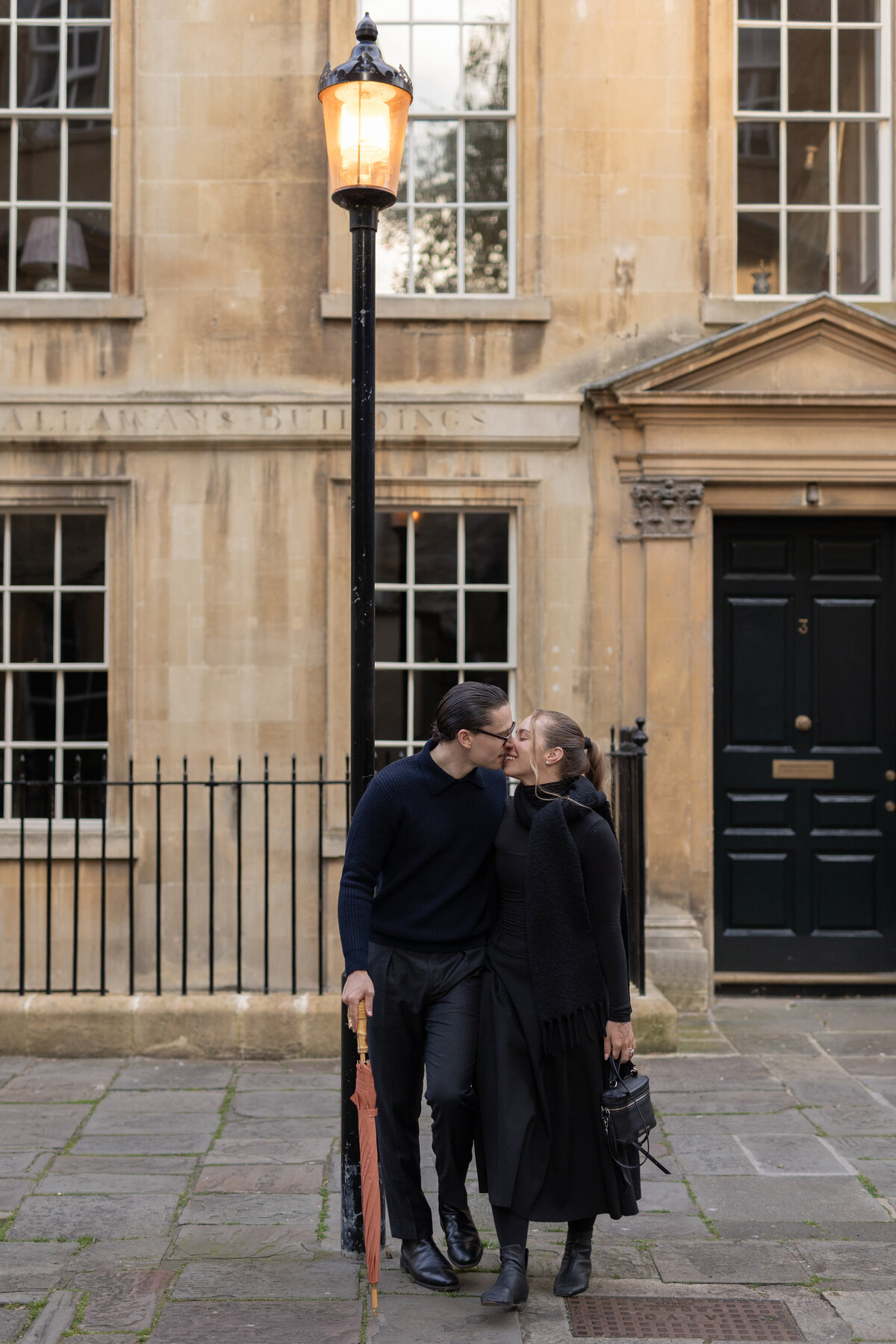 Editorial couple portrait in Bath