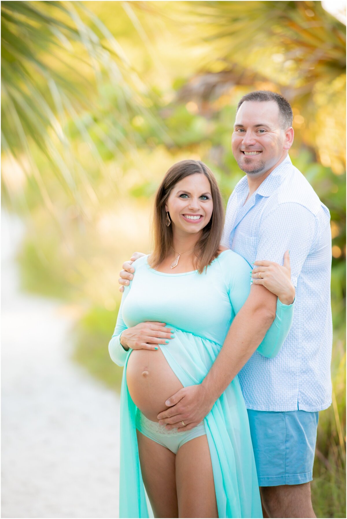 Maternity photography at Siesta Key Beach at Sunset
