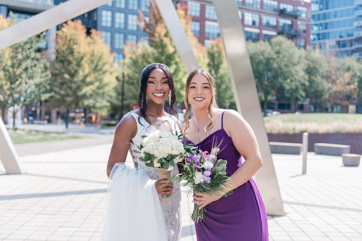 Artistic bridal portrait in natural light