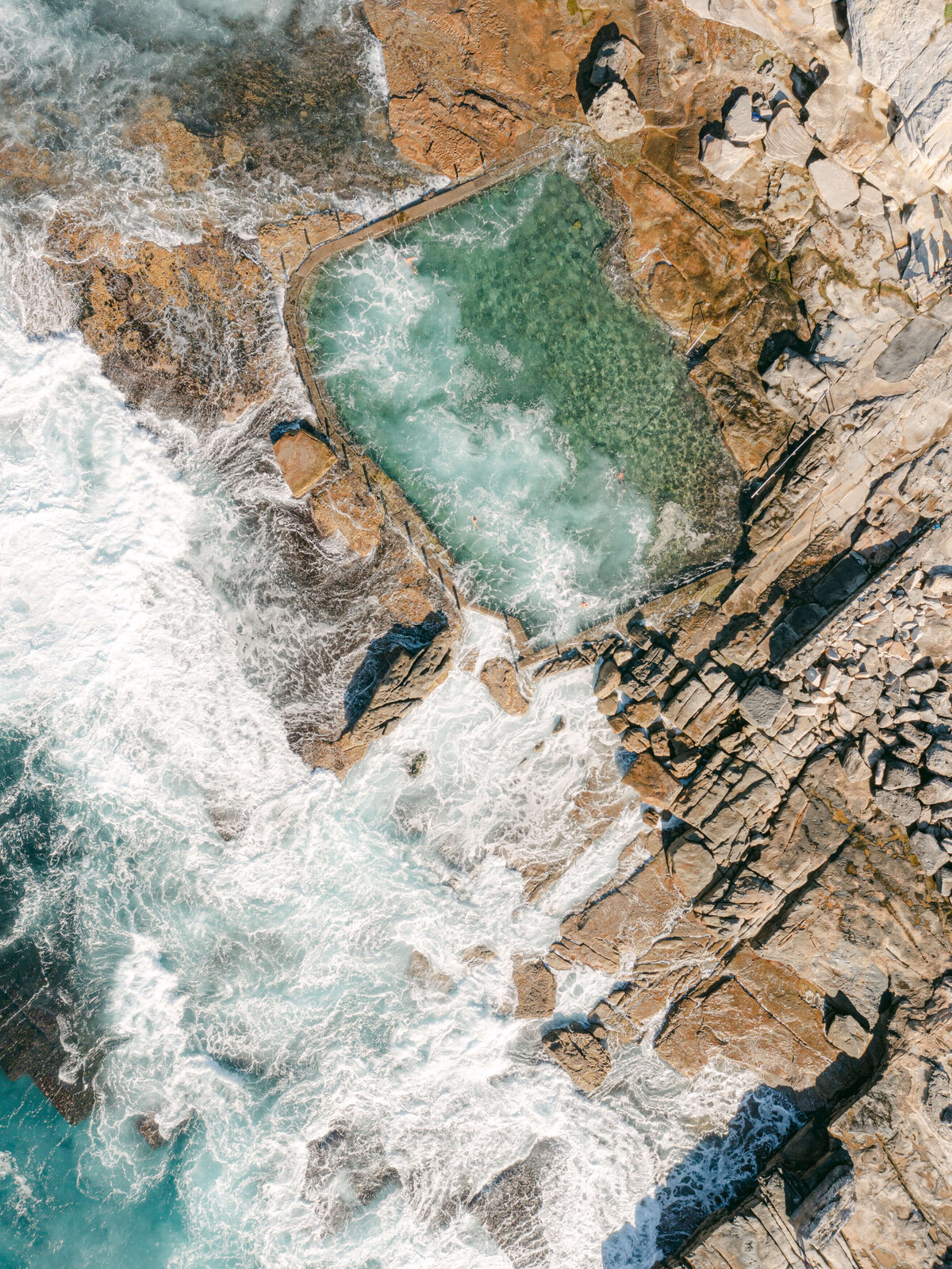49-Australia Rock Pool Drone Photo Art