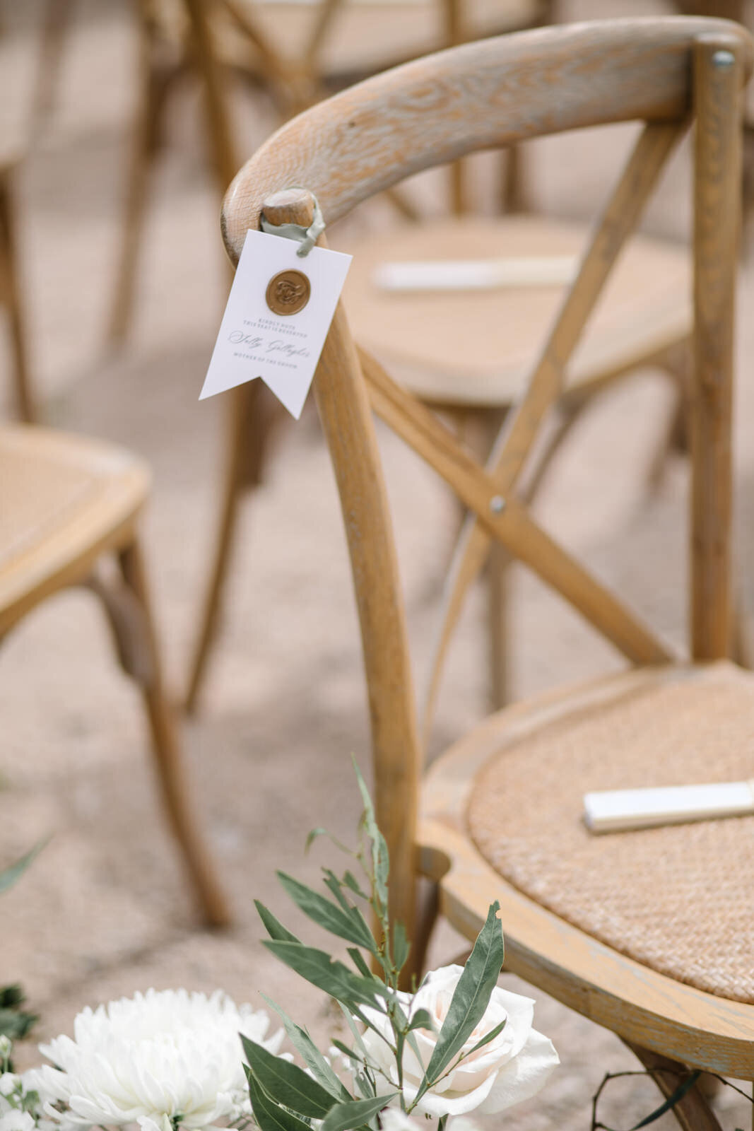 wedding ceremony reserved seat sign