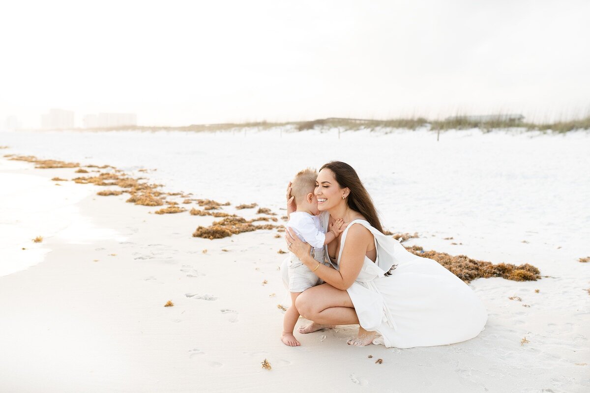 woman with her baby and Destin family photographer