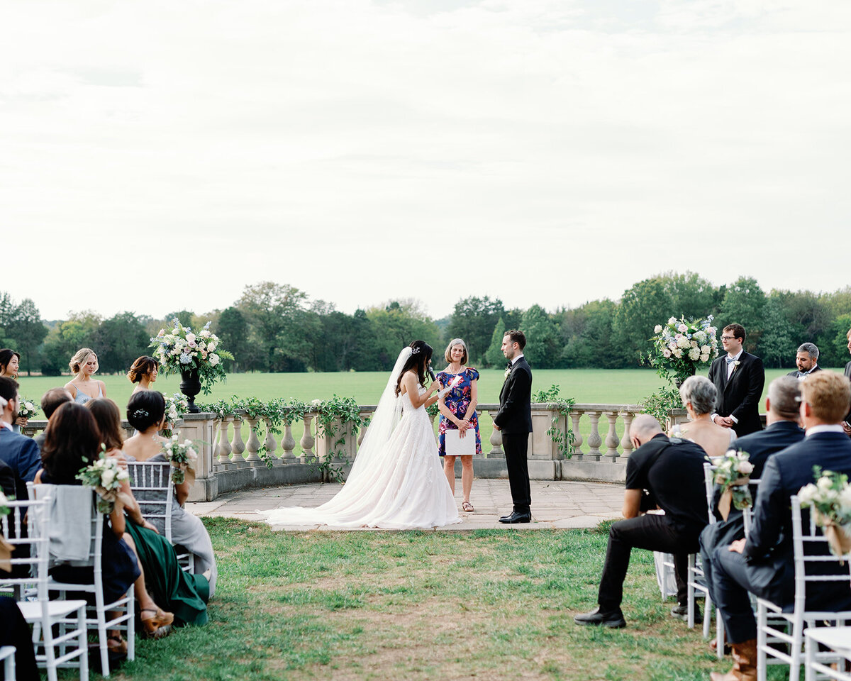 wedding ceremony in an outdoor setting