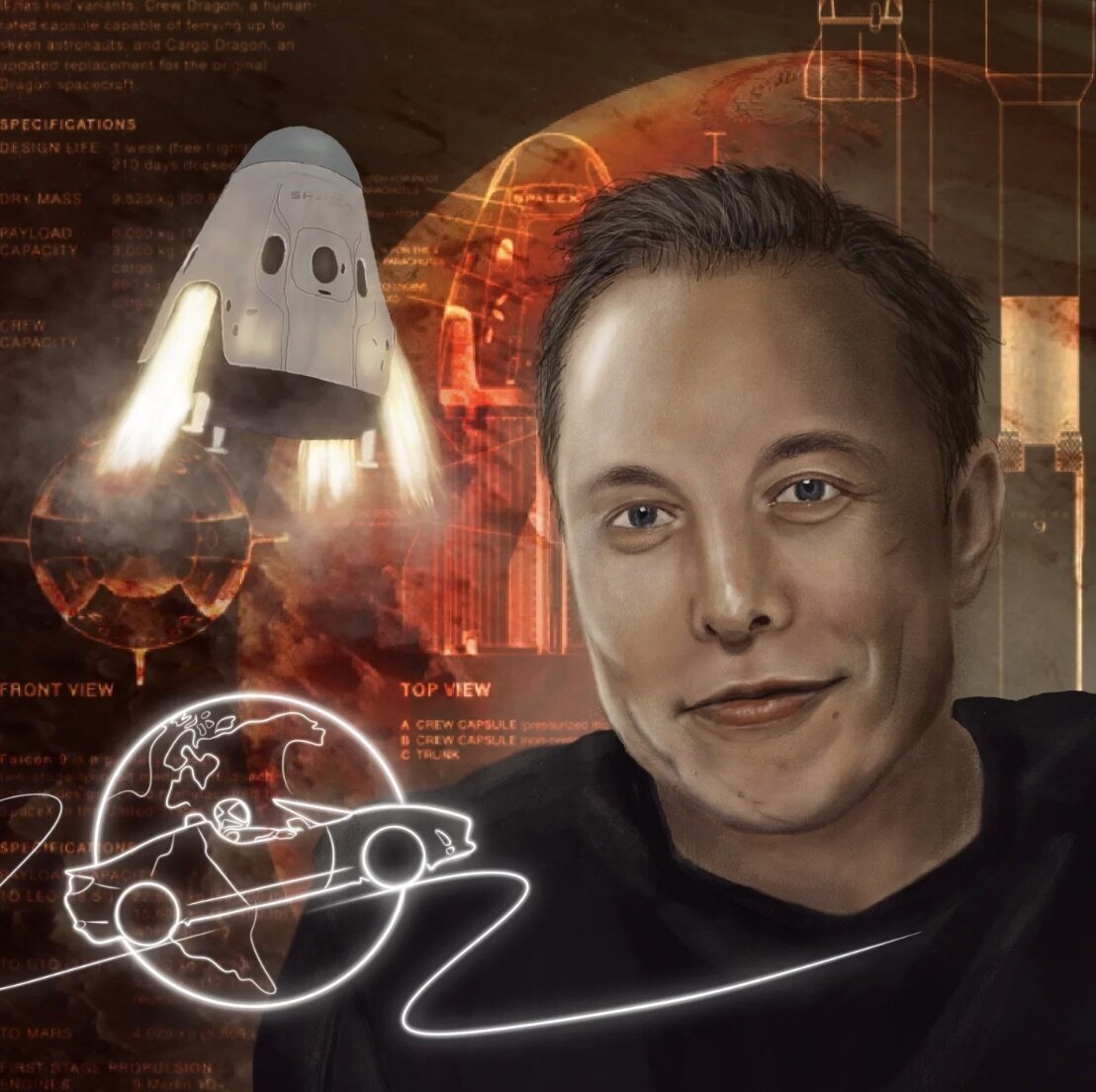 Roeleke.art - Elon Musk
