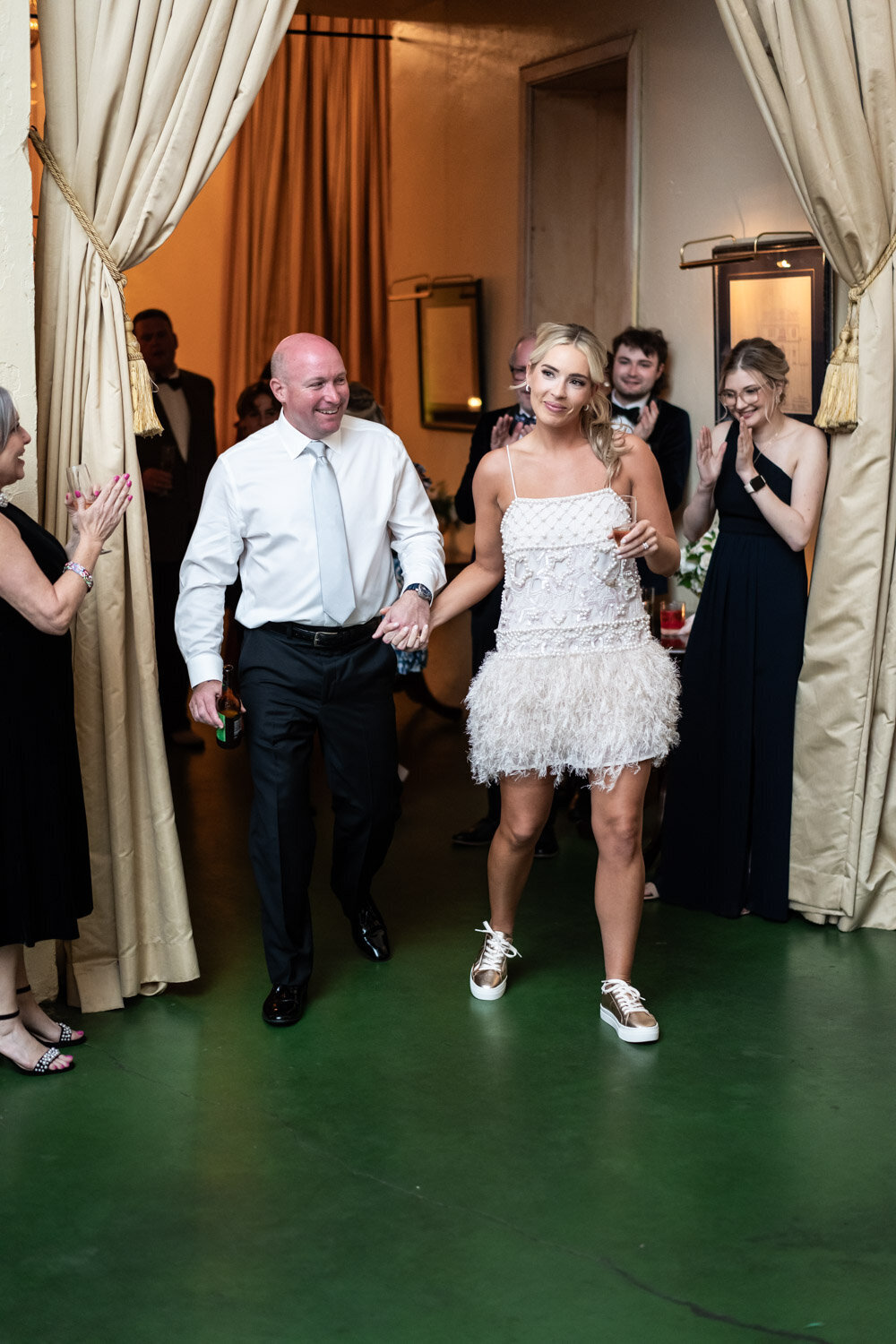 Couple reenters Latrobe's wedding after outfit change
