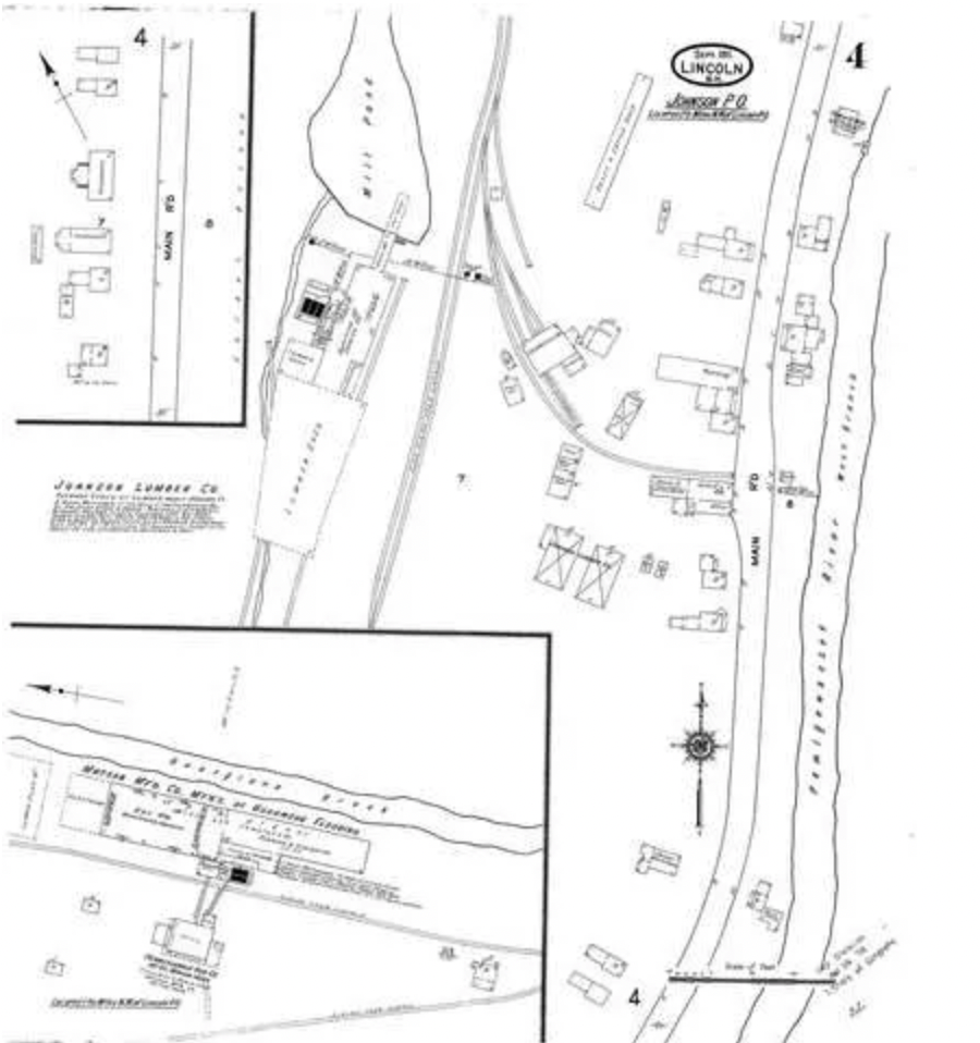 East Branch & Lincoln Railroad Map
