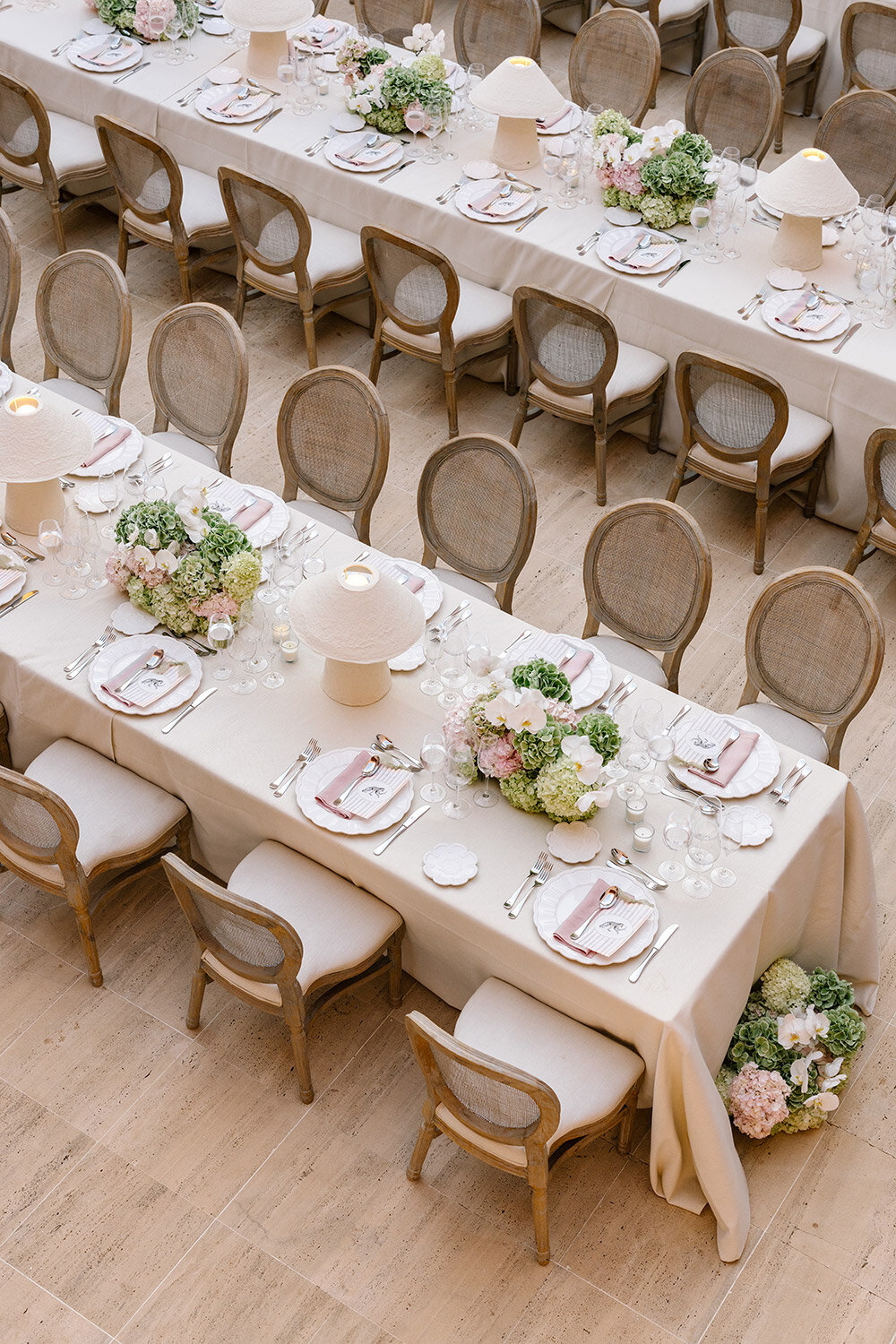 birds view of wedding reception tables at neuendorf house