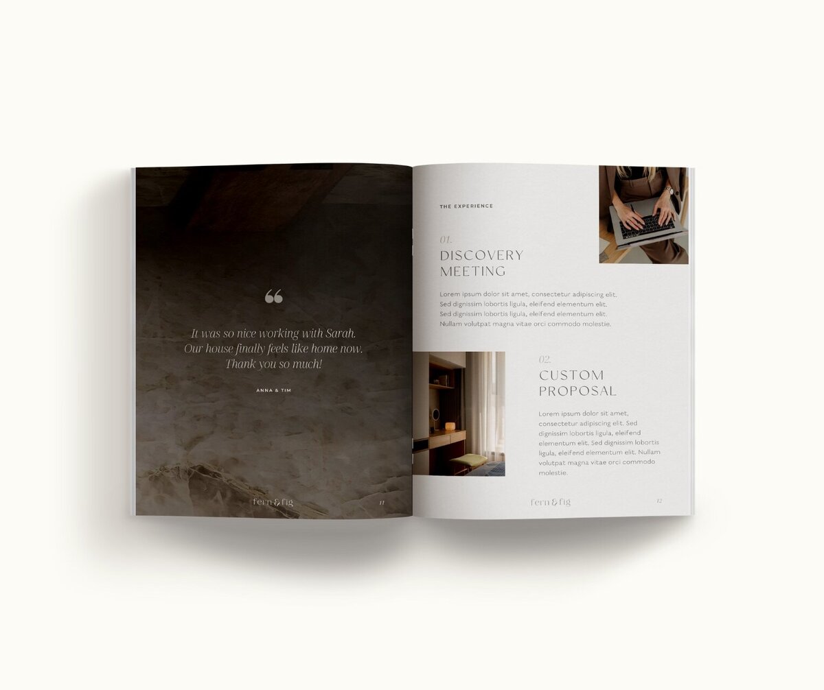 Earthy Showit template for interior designers Fern & Fig 8