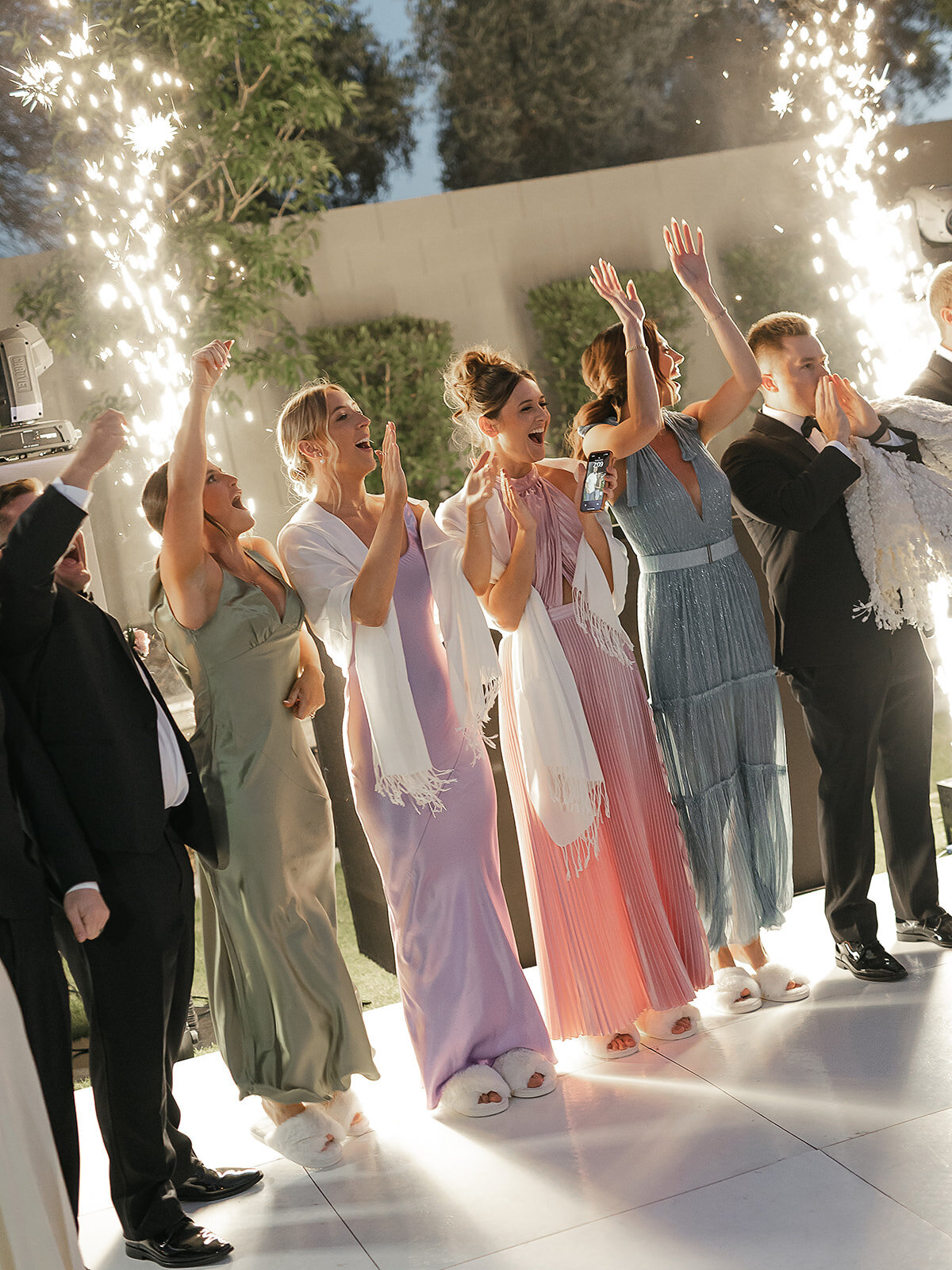 Pastel wedding bridal party arizona 1