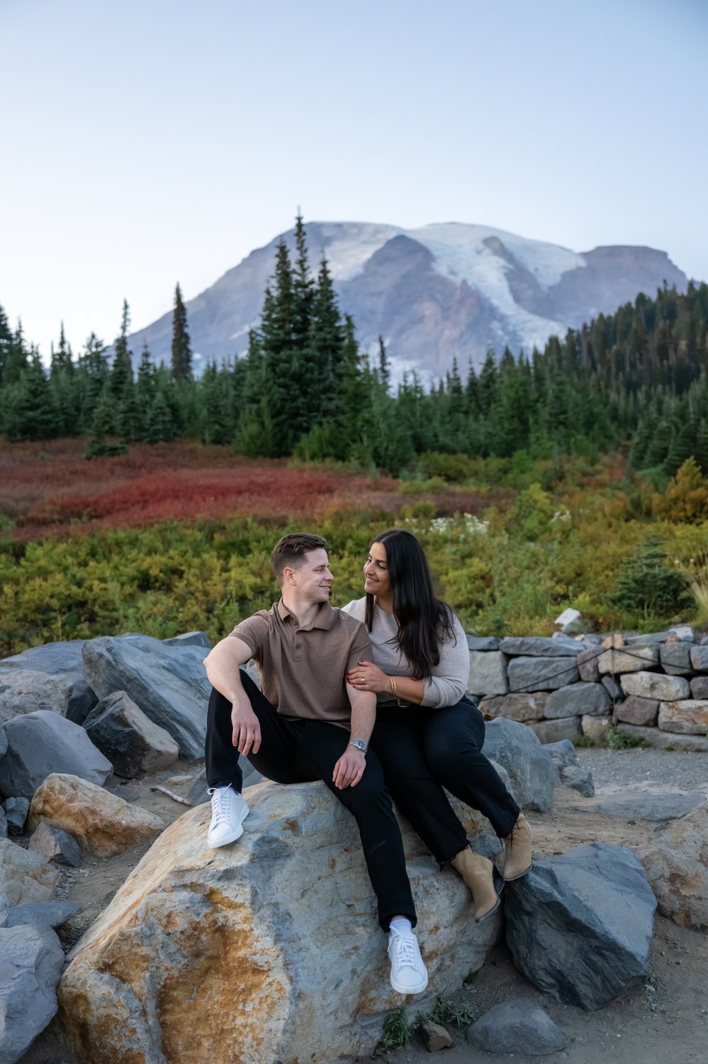 washington mount rainier elopement early fall