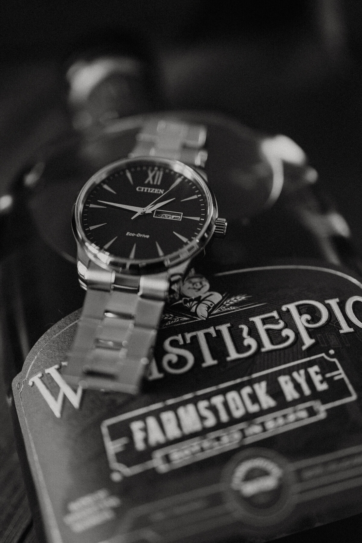 black and white image watch