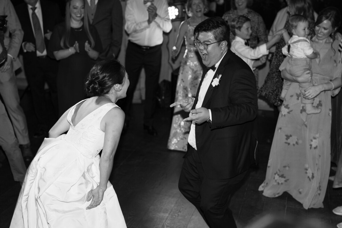 Dance floor moments at Montana wedding