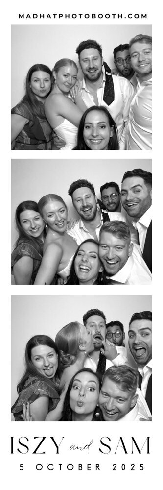 b&w selfie pod print design for hyde house weddings