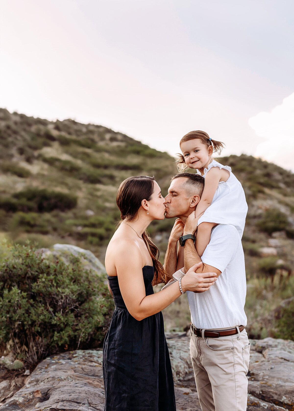 beautiful family in stunning northern colorado location for spring photos