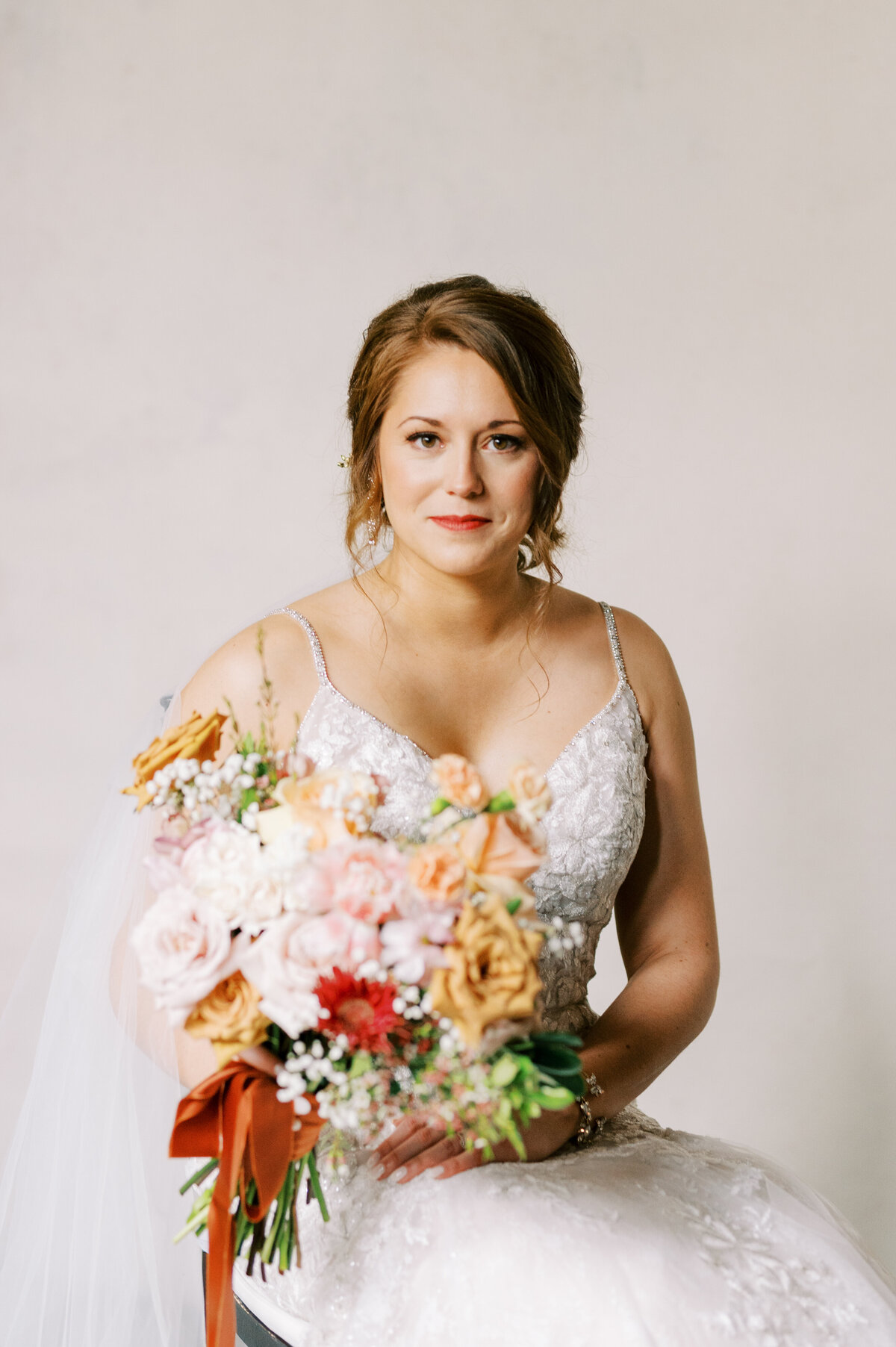 Bride portrait with bouquet