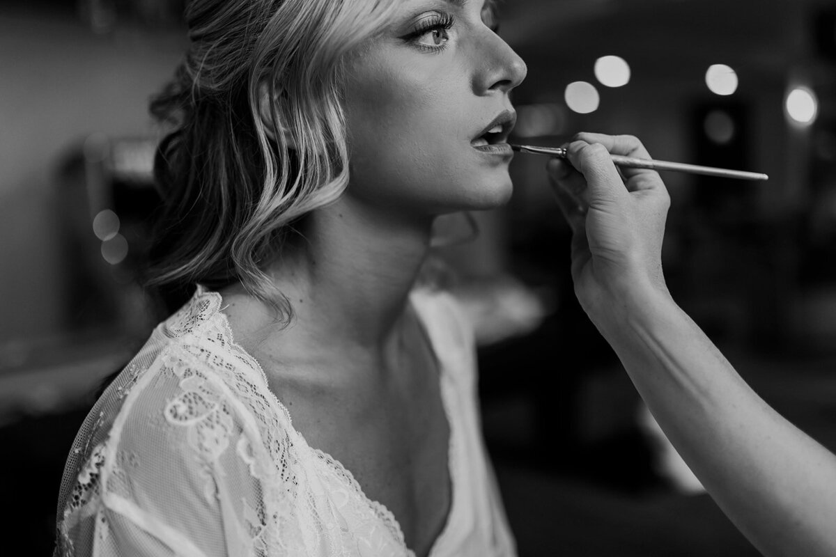 a bride getting ready