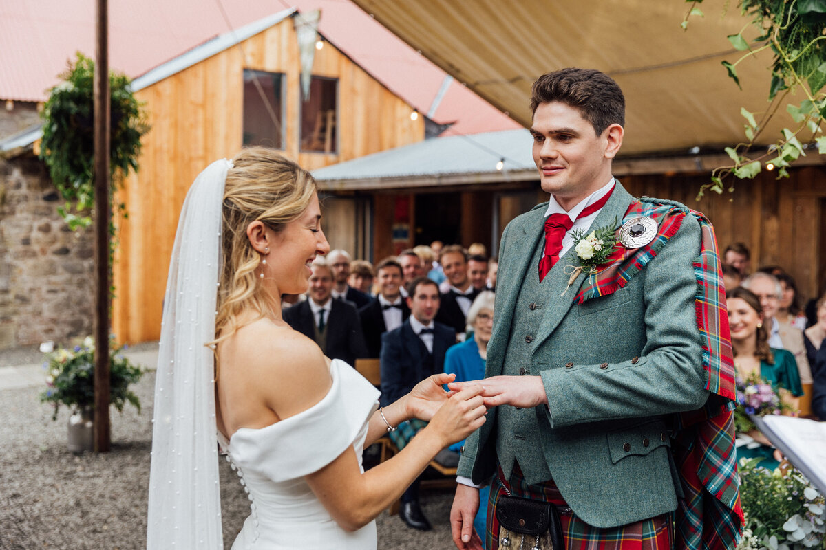 Wedding ceremony at The Free Company