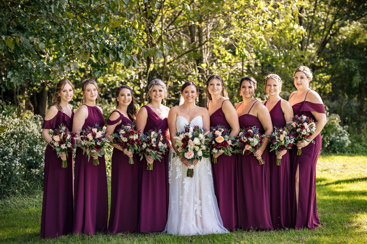 Dark Violet Bridesmaid Dresses