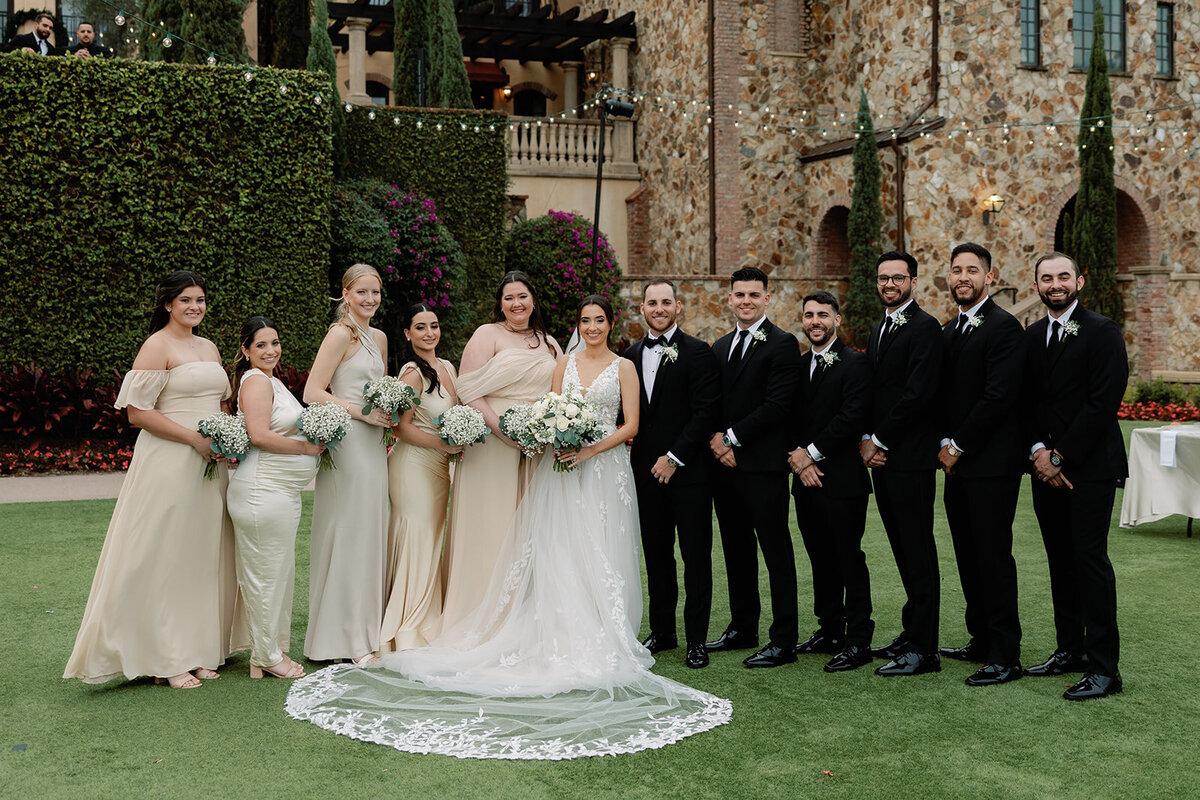 bridal party at bella collina orlando wedding​