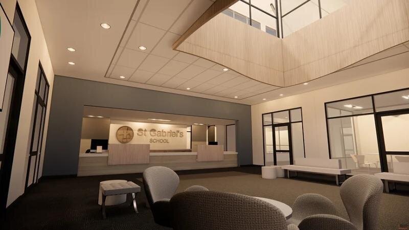 Interior of a learning room at St Gabriel School, designed with neutral tones and a calming atmosphere.