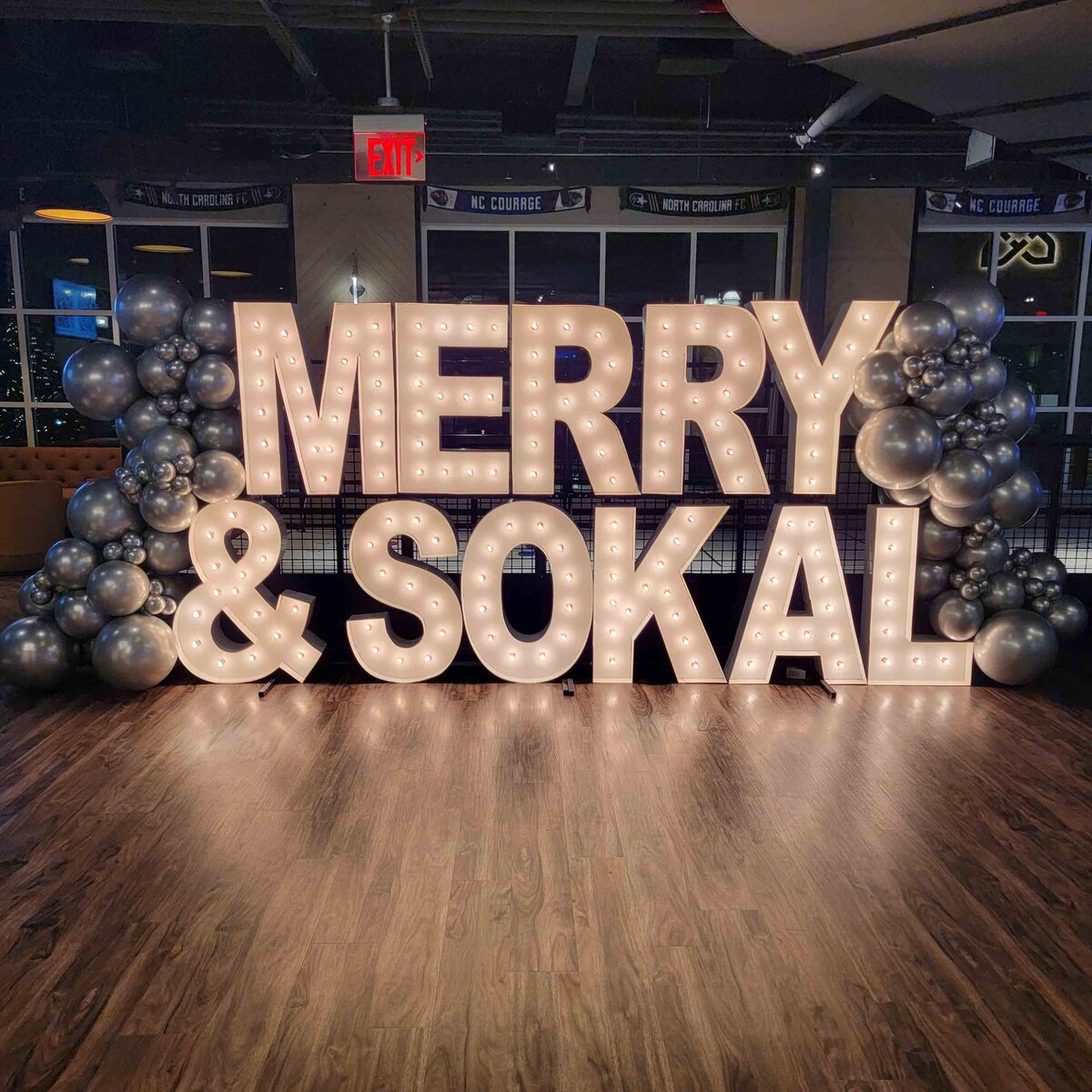 Christmas event with air with flair decor's custom balloon installation, bringing festive joy to life. The celebration in the spirit of the season with our expertly crafted balloon artistry