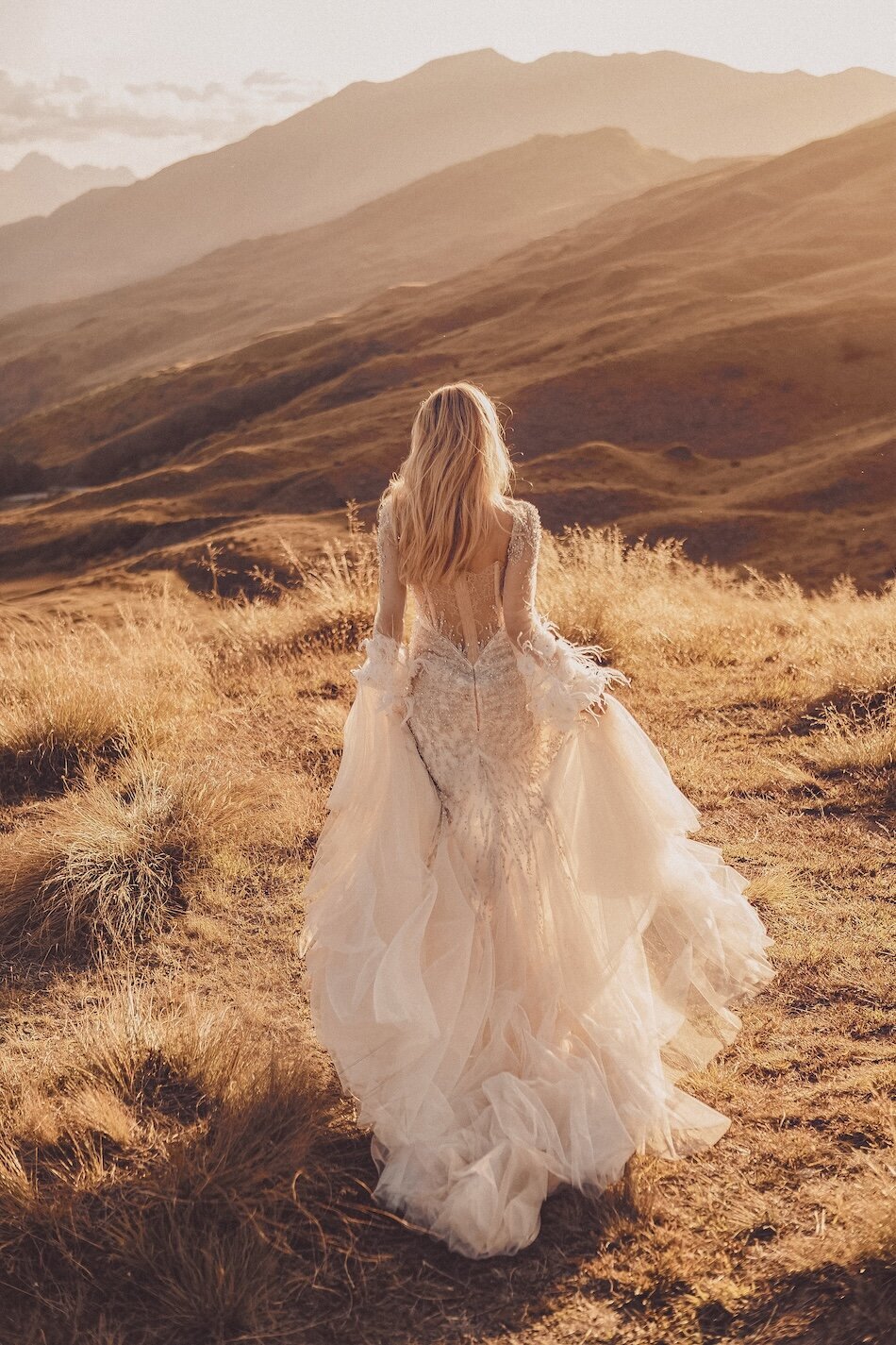 Luxury Editorial Photoshoot, Queenstown. Inbal Dror couture dress.