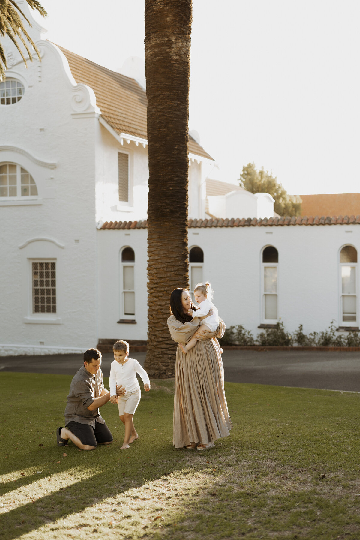 Taupe V Neck Charmed Dress - Family