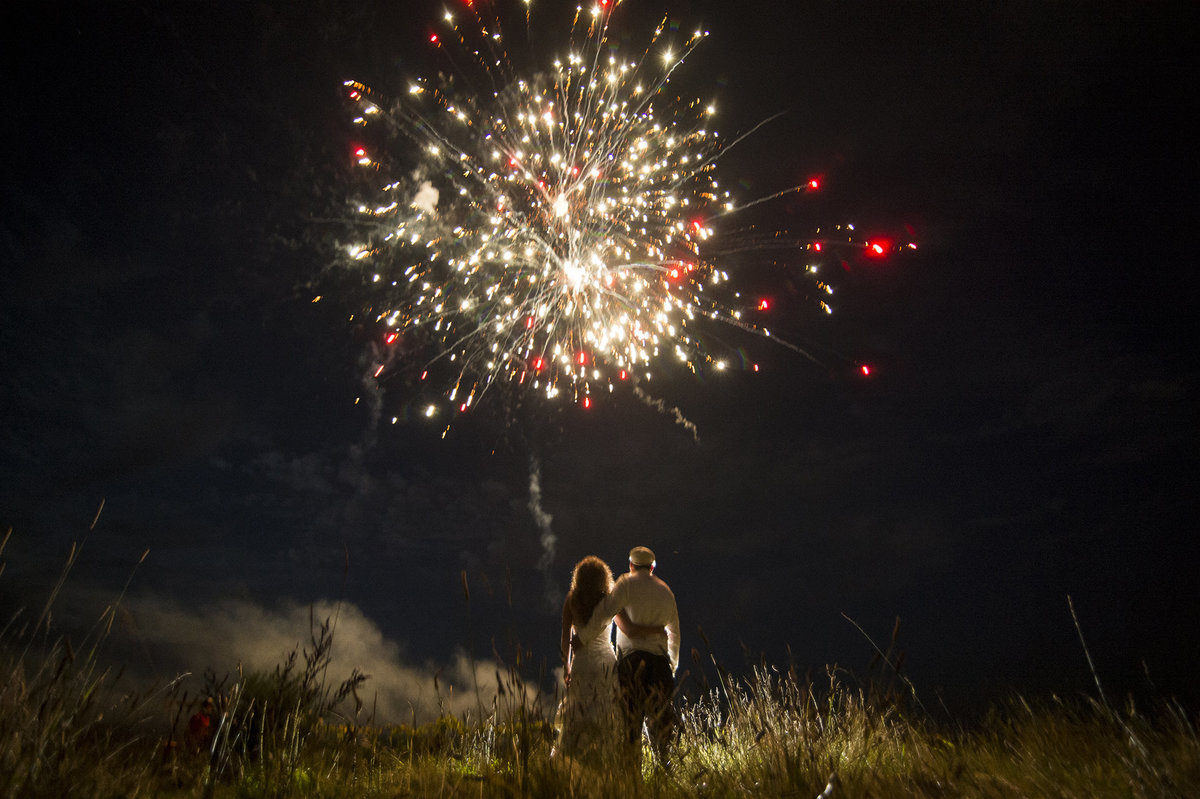 Fireworks Wedding Photo