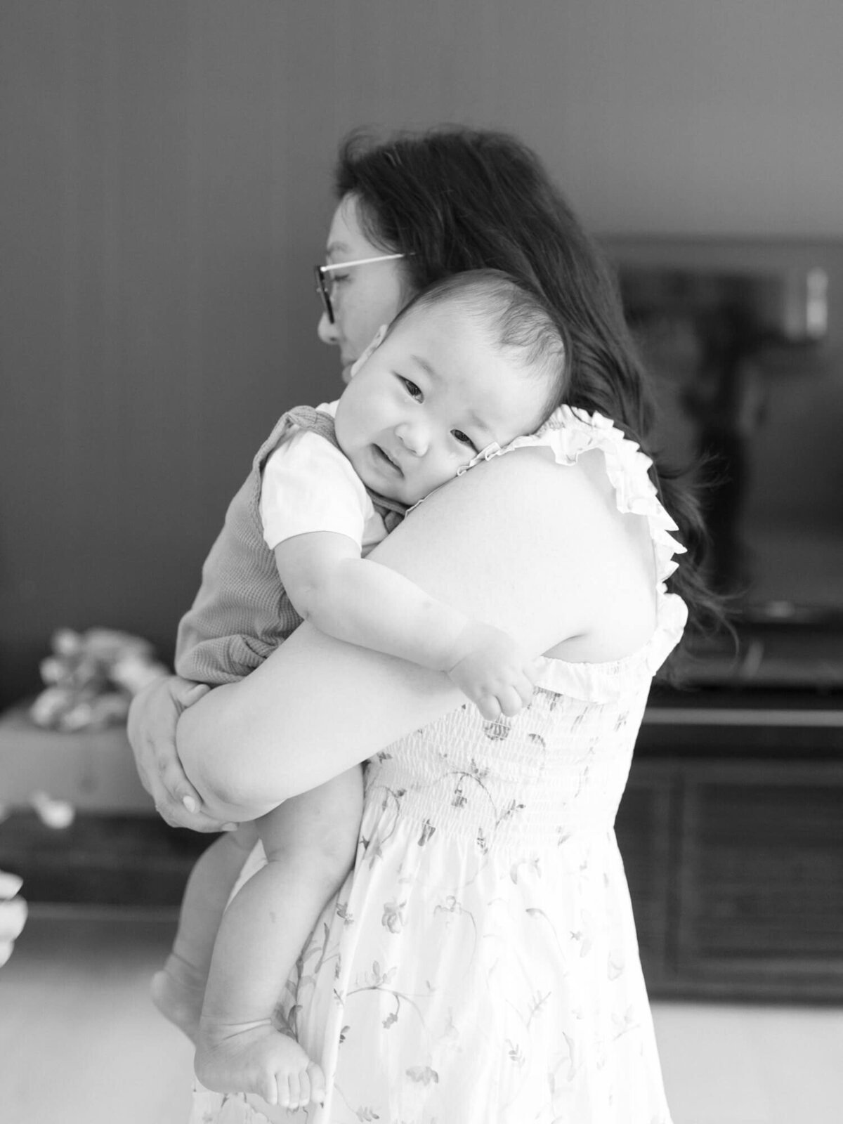 black and white photo of birthday boy doljanchi