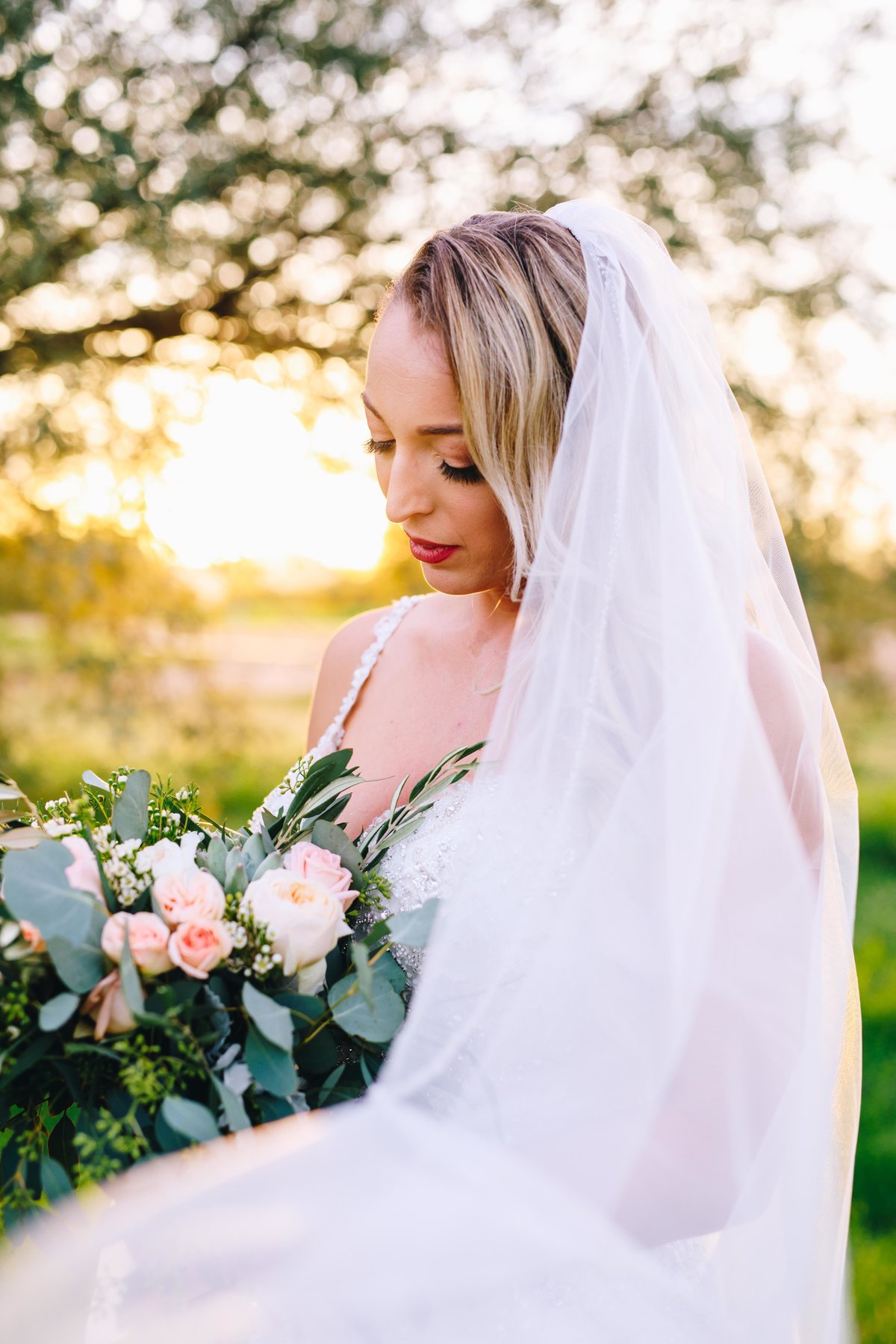 beautiful bride in veil