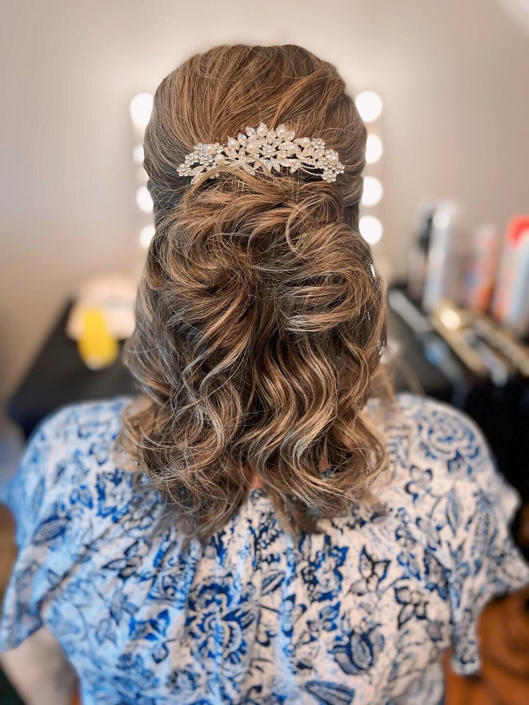 half up half down style