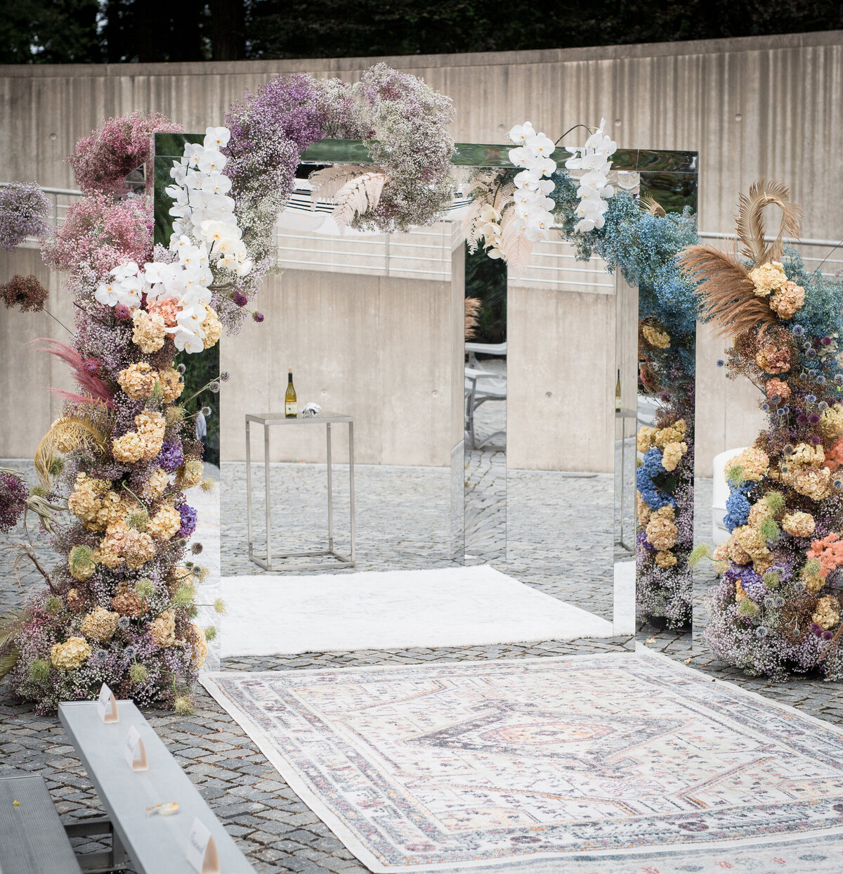 Floral ceremony arch