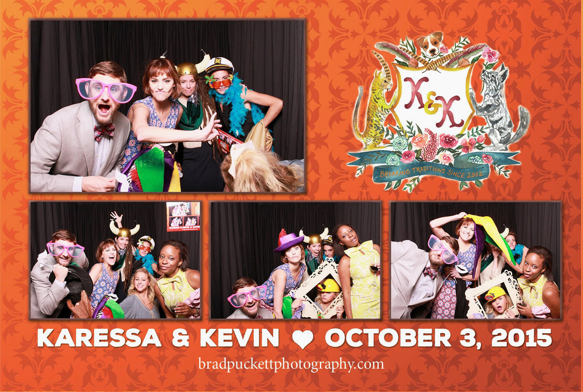 Karessa and Kevin's photo booth rental for their wedding reception at The Venue in Fairhope, Alabama.