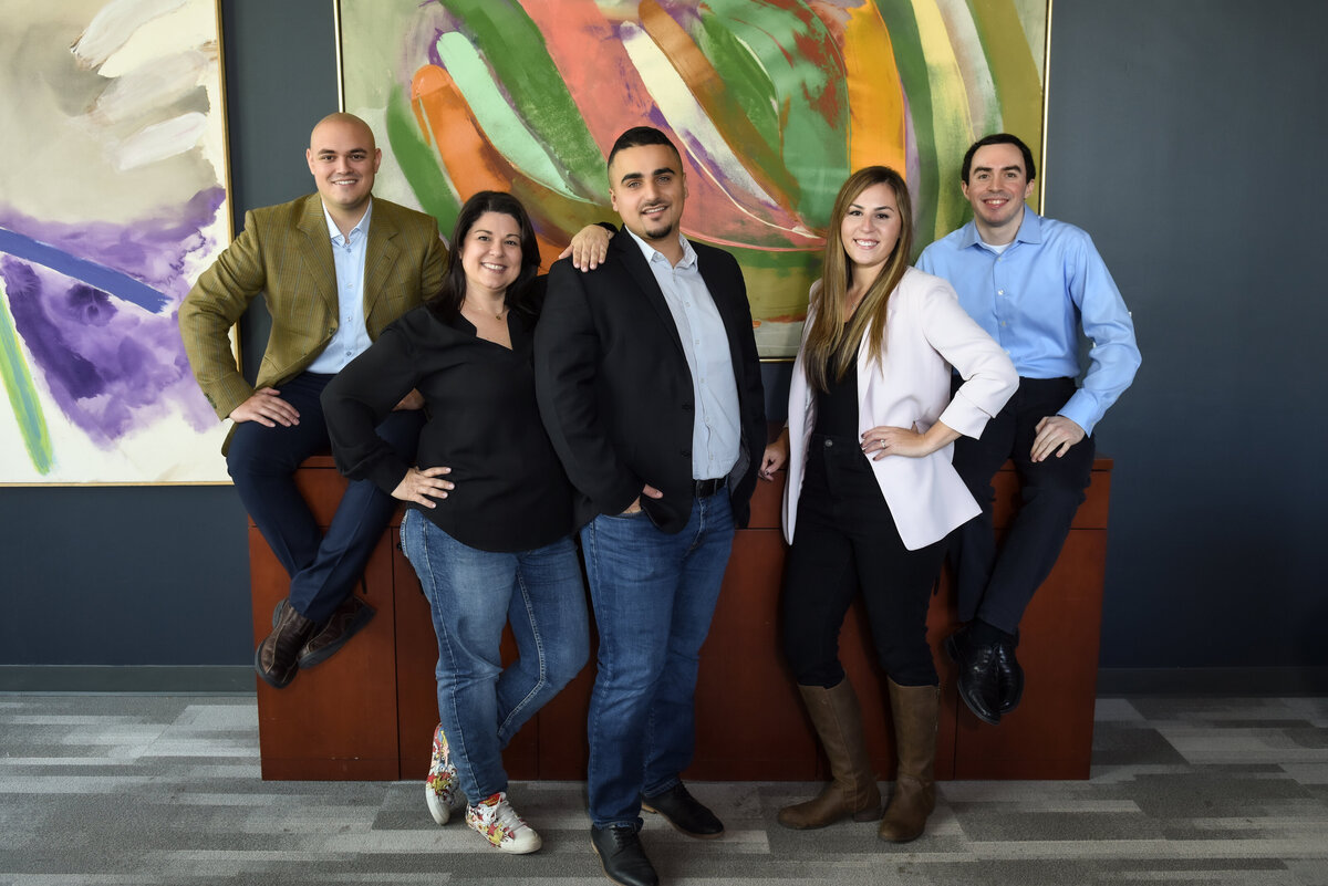 Creative Toronto marketing team in colorful workspace