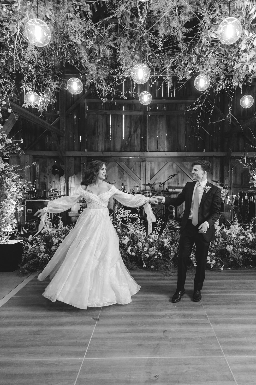 Haven Tomales Wedding First Dance Flower Installation