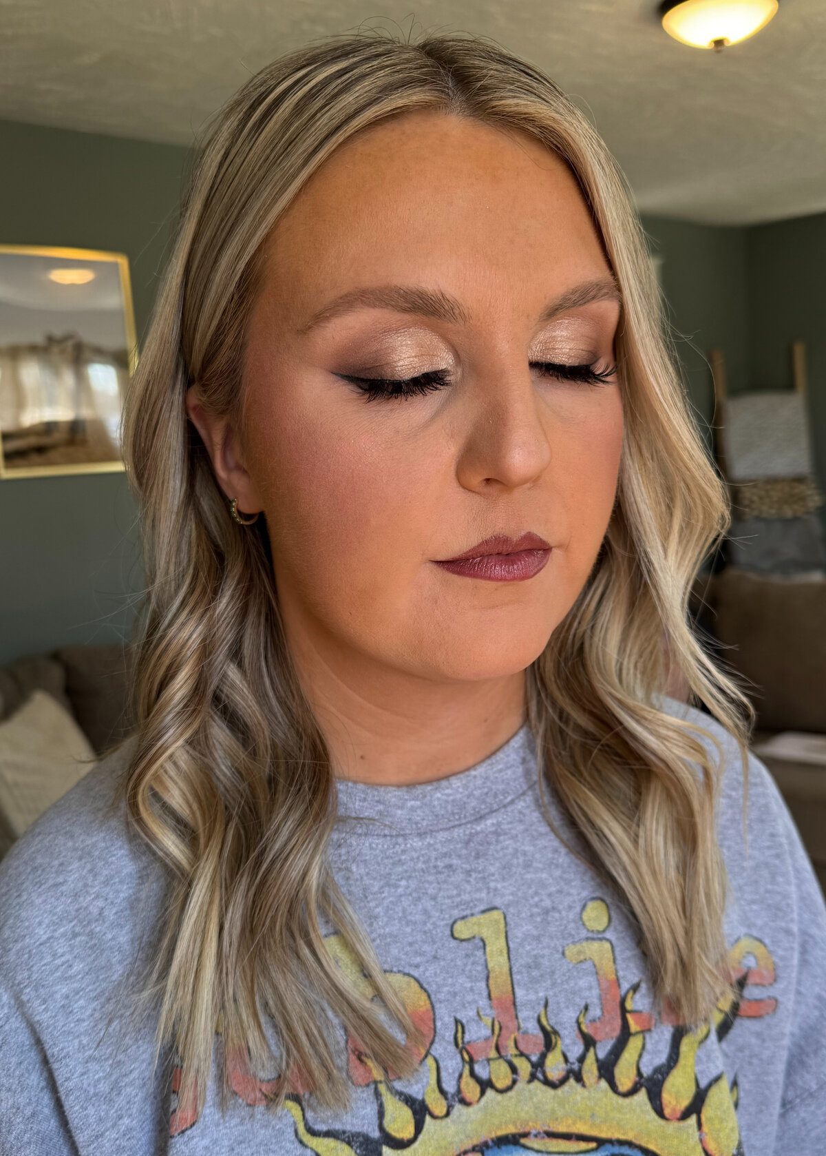 glitter glam bridal makeup, Nashville makeup artist