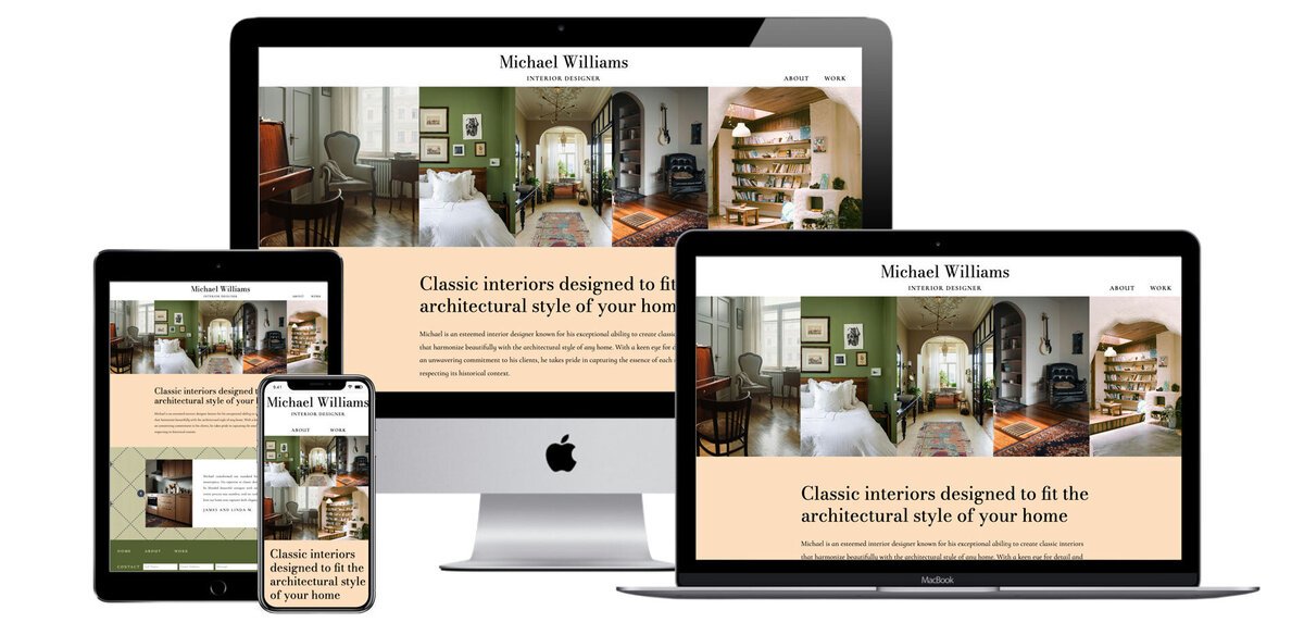 Michael Williams Responsive Website on Multiple Devices
