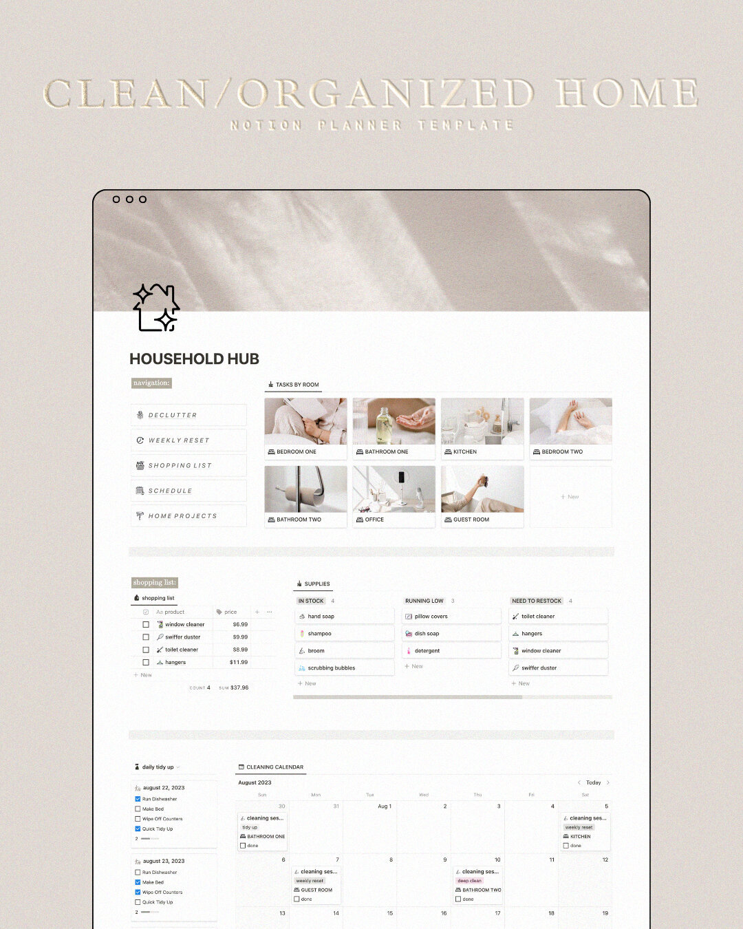 organized home homepage