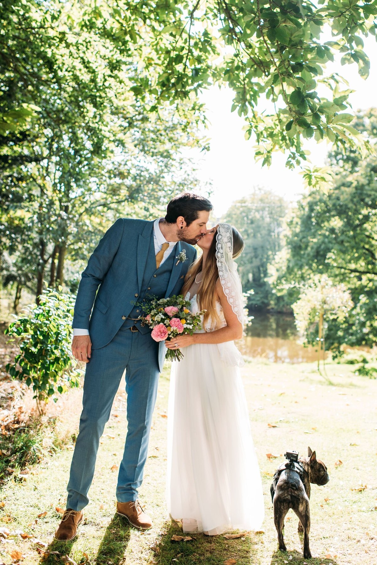 Chateau Du Grand Val France Wedding Photography with Dog