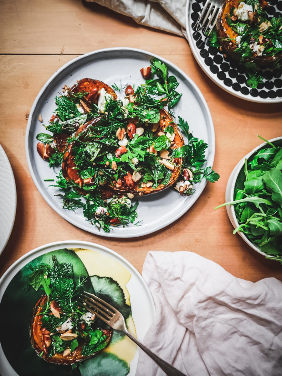 Pumpkin-Moon-Salad-with-fresh-herbs-Sweetpea-Darlingheart-4-2-2