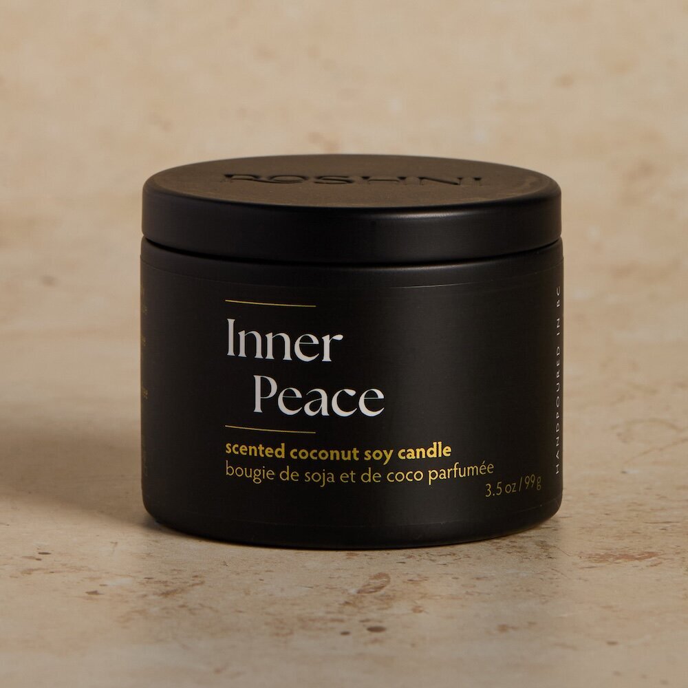 Roshni Wellness soy candle inner peace scent