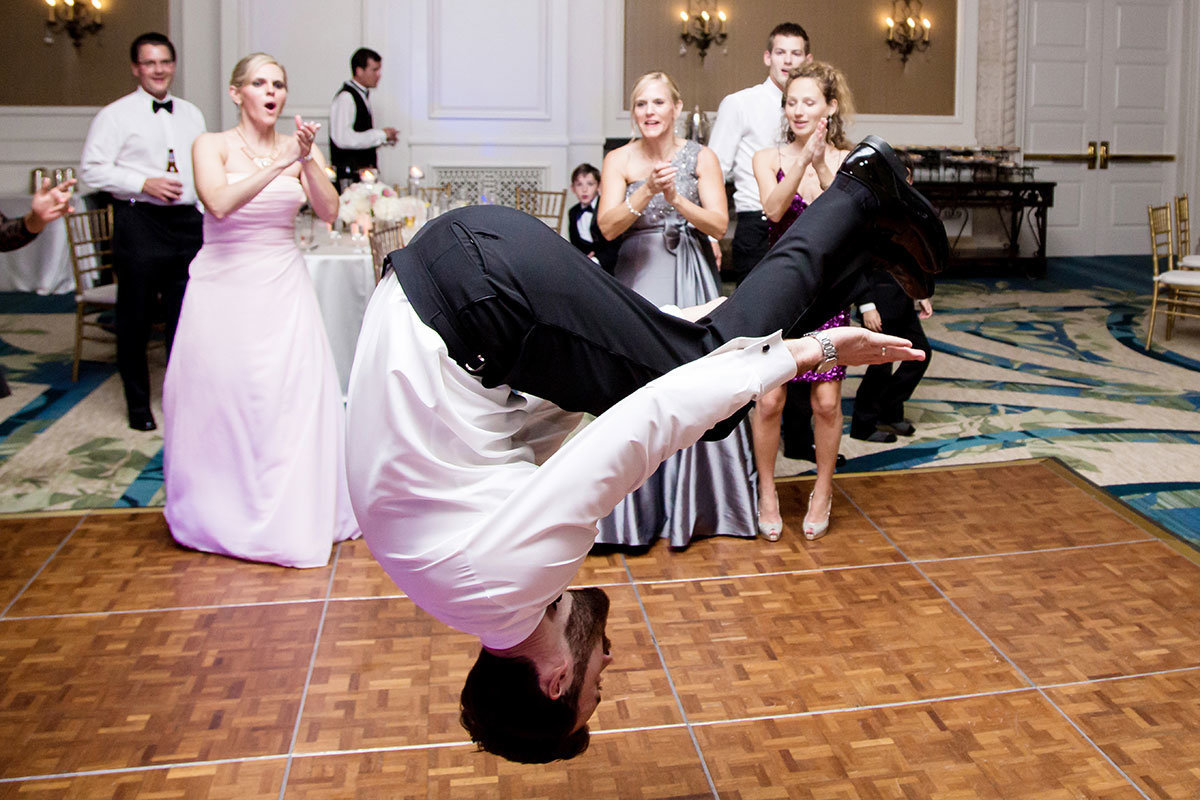 back flip wedding photo ritz carlton naples florida