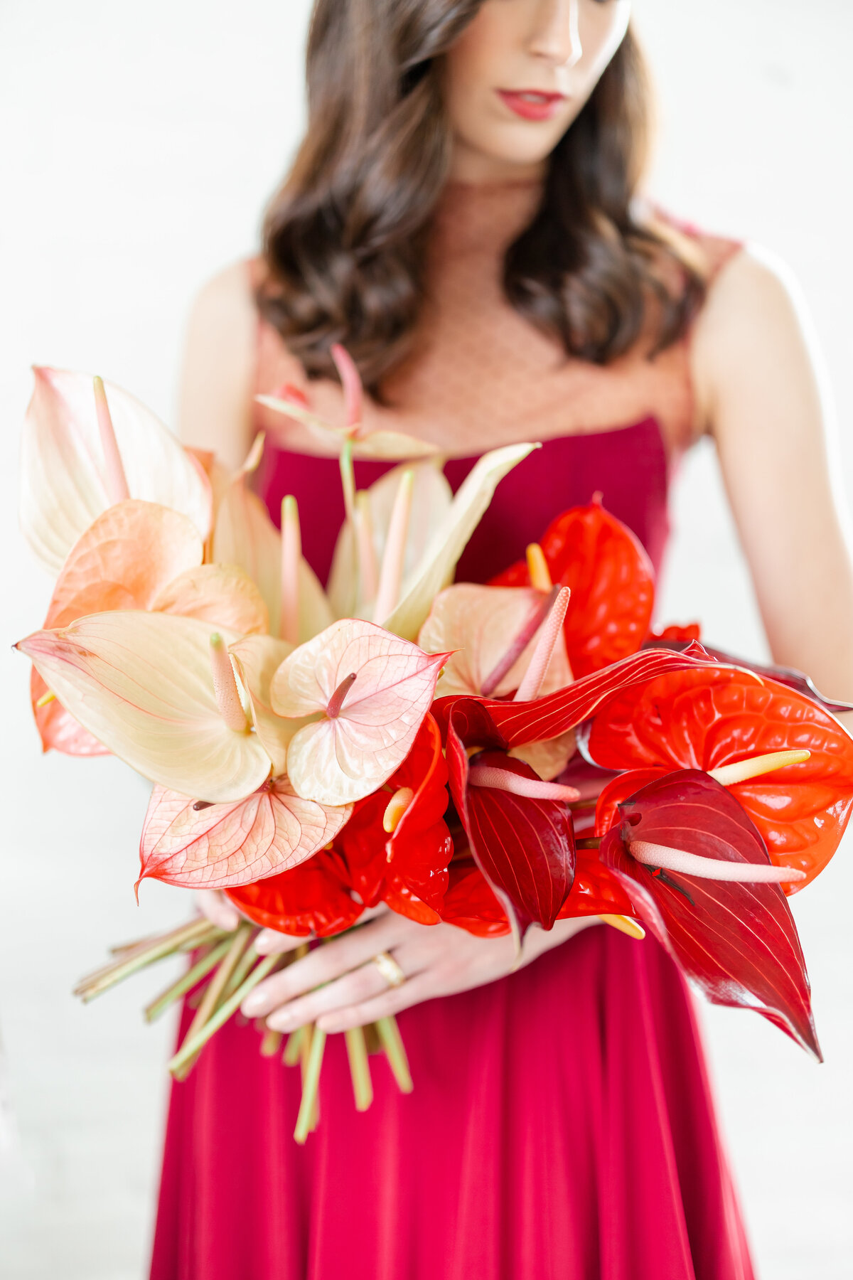 red flower bouquet