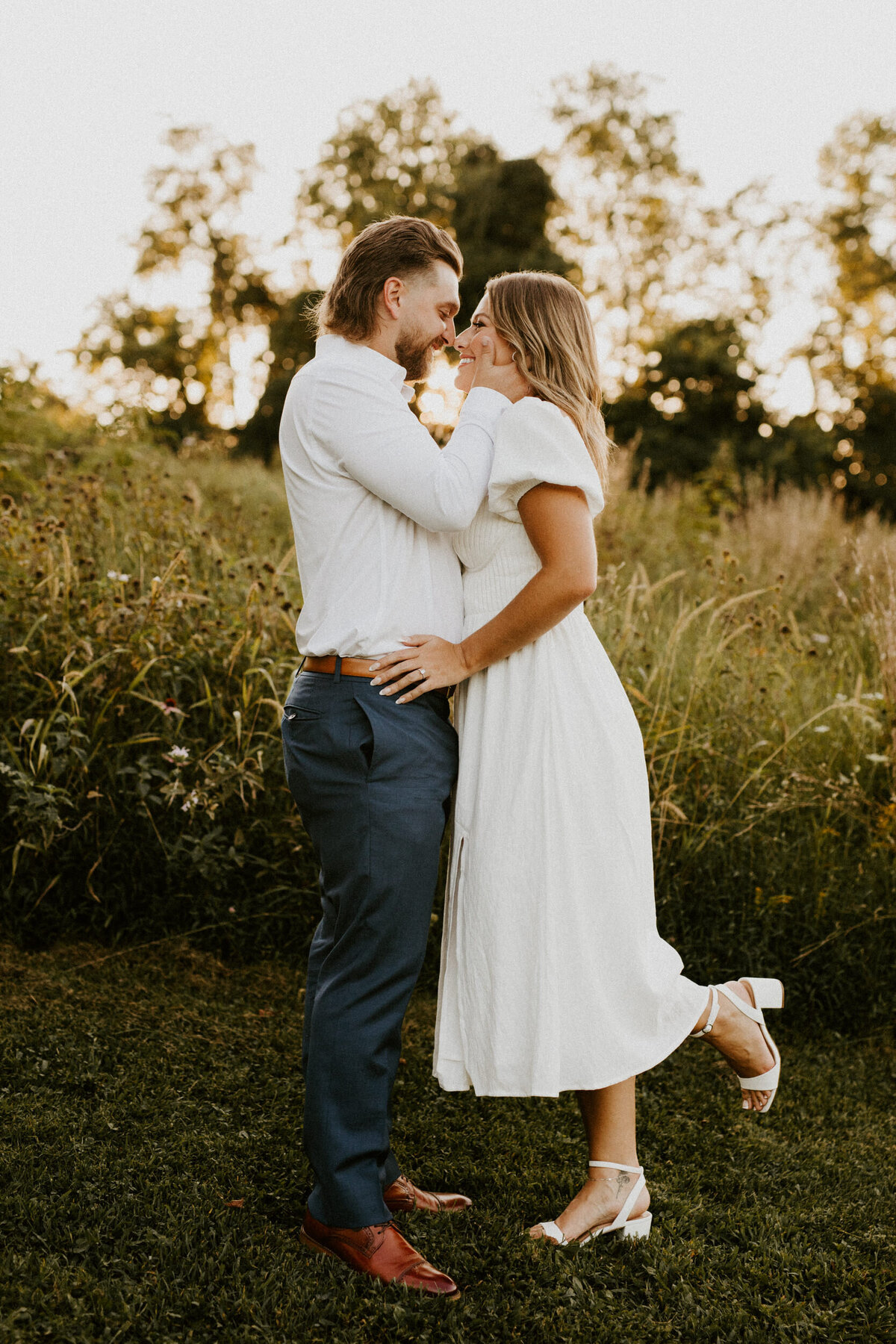 tall grassy engagement session