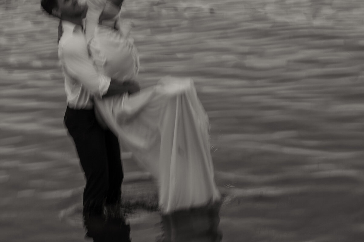 Black and White Wedding Photos in Grand Marais, MN 